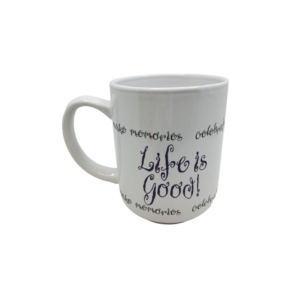 vintage greenbrier international ceramic life is good coffee mug